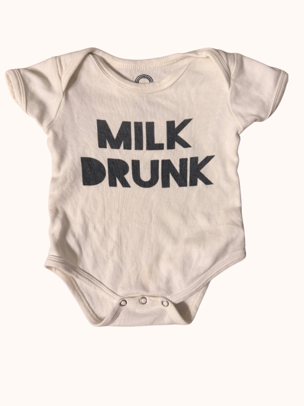 Emerson & Friends White Graphic Baby Tee - 'Milk Drunk'